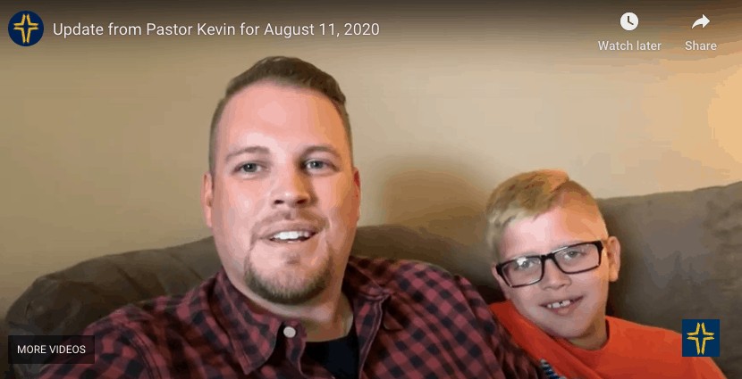 Update from Pastor Kevin for August 11, 2020