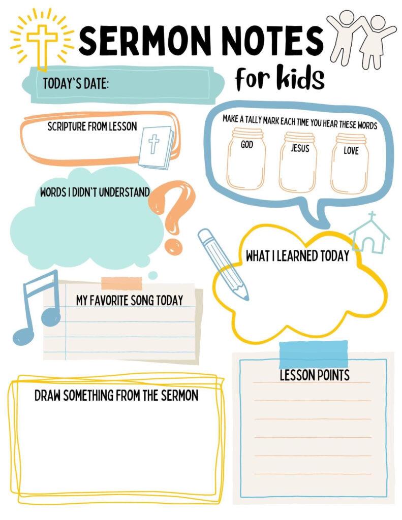 Sermon Notes for KIDS
