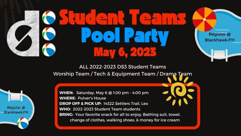 DS3 Student Teams End-of-Year Pool Party