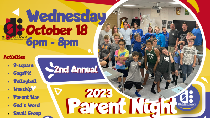 DS3 PARENT NIGHT @ Middle School Youth Group
