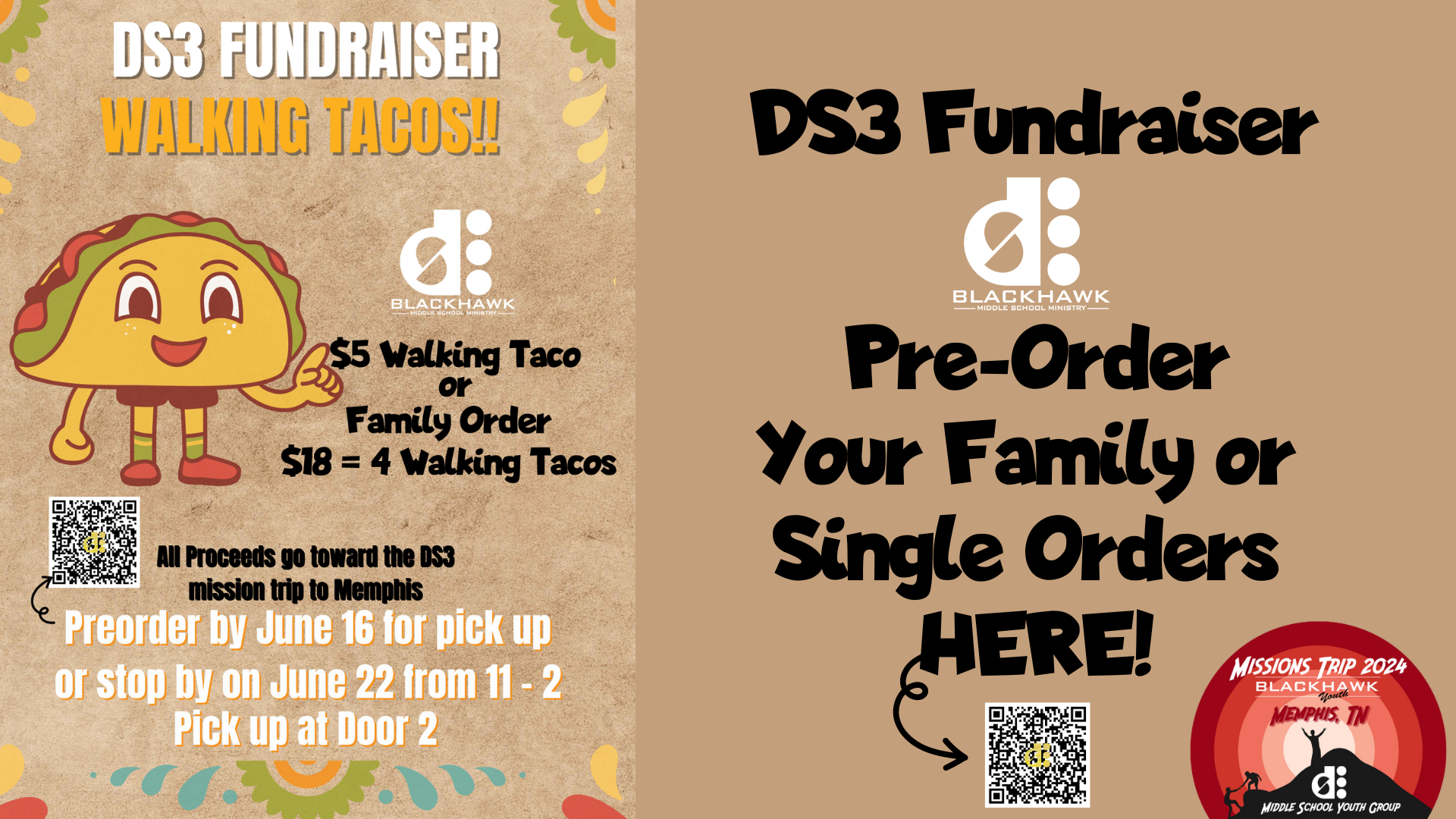 DS3 Walking Taco Mission Team Fundraiser